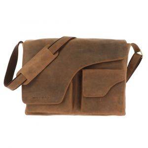 Grote 15.6 inch laptop messenger tas van vintage ecoleer